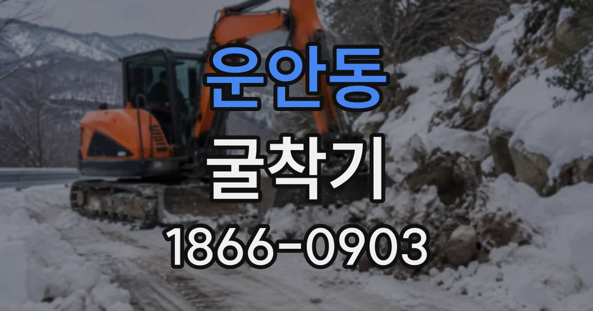 운안동 굴착기