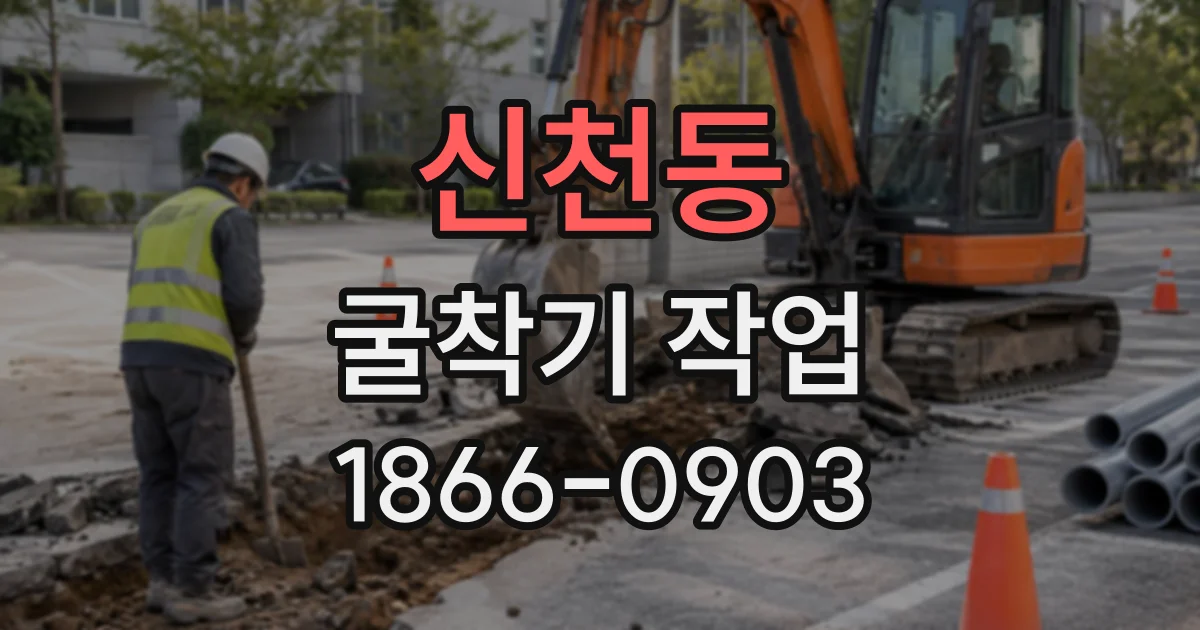 신천동 굴착기작업