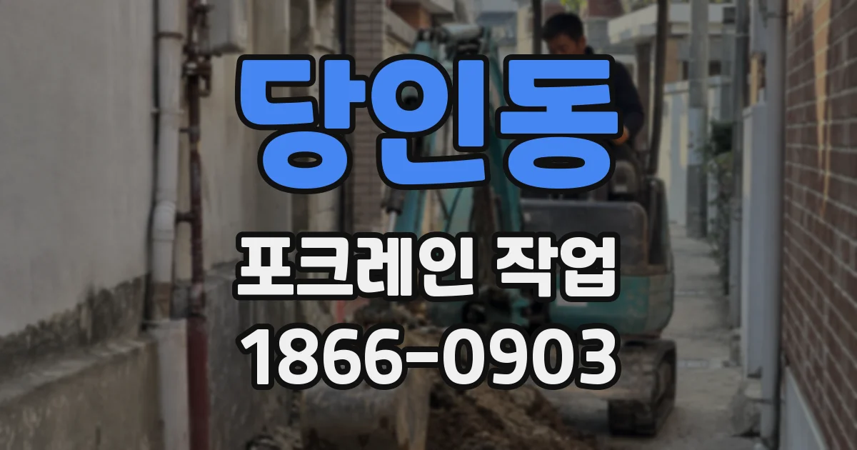 당인동 포크레인 작업