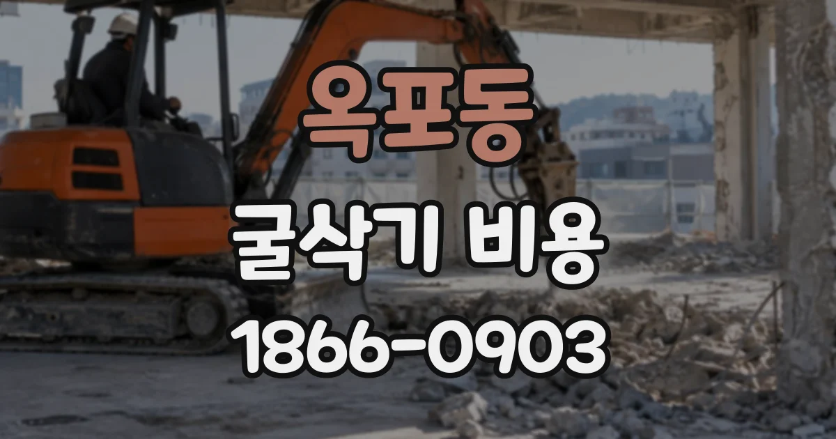 옥포동 굴삭기비용
