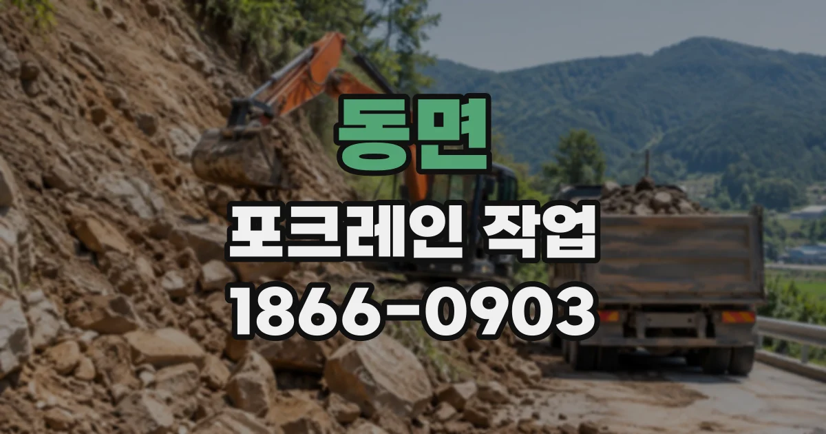 동면 포크레인작업