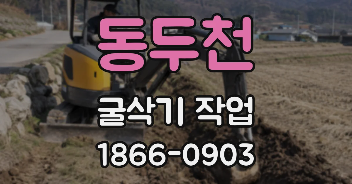 동두천 굴삭기 작업