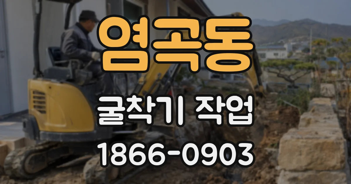 염곡동 굴착기 작업