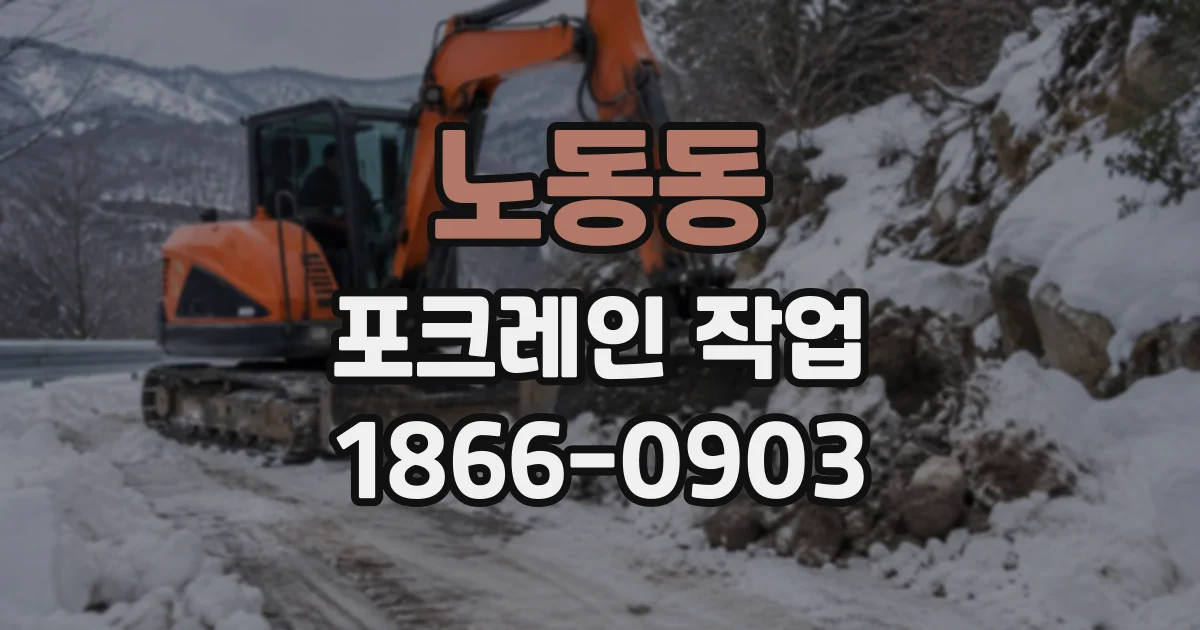 노동동 포크레인작업