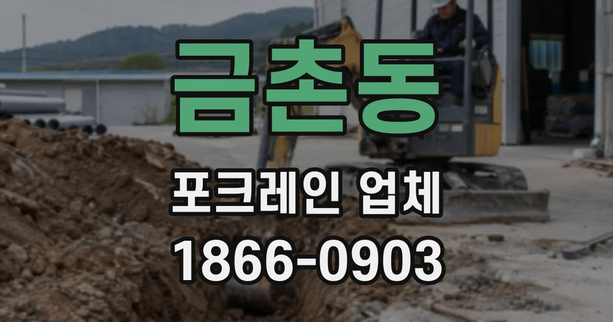 금촌동 포크레인 업체