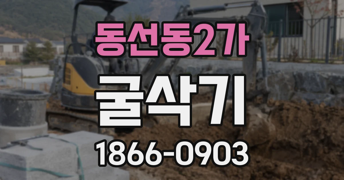 동선동2가 굴삭기