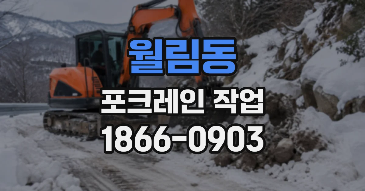월림동 포크레인작업