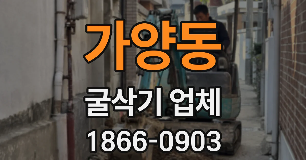 가양동 굴삭기 업체