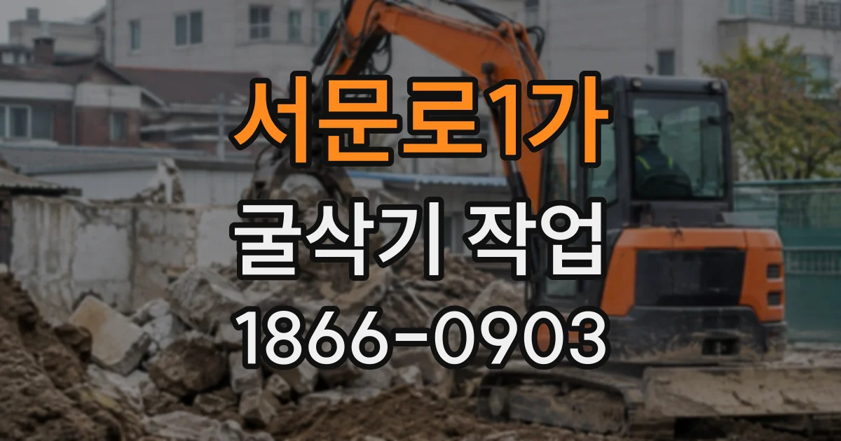 서문로1가 굴삭기작업