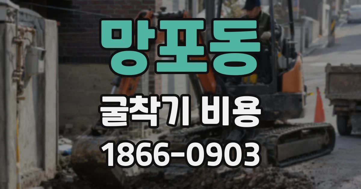 망포동 굴착기 비용