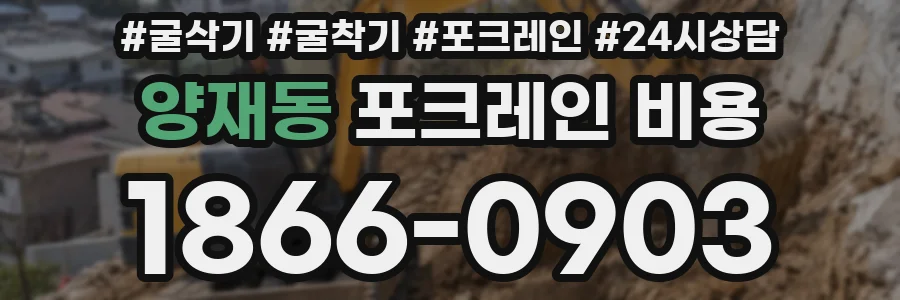 양재동 포크레인 비용