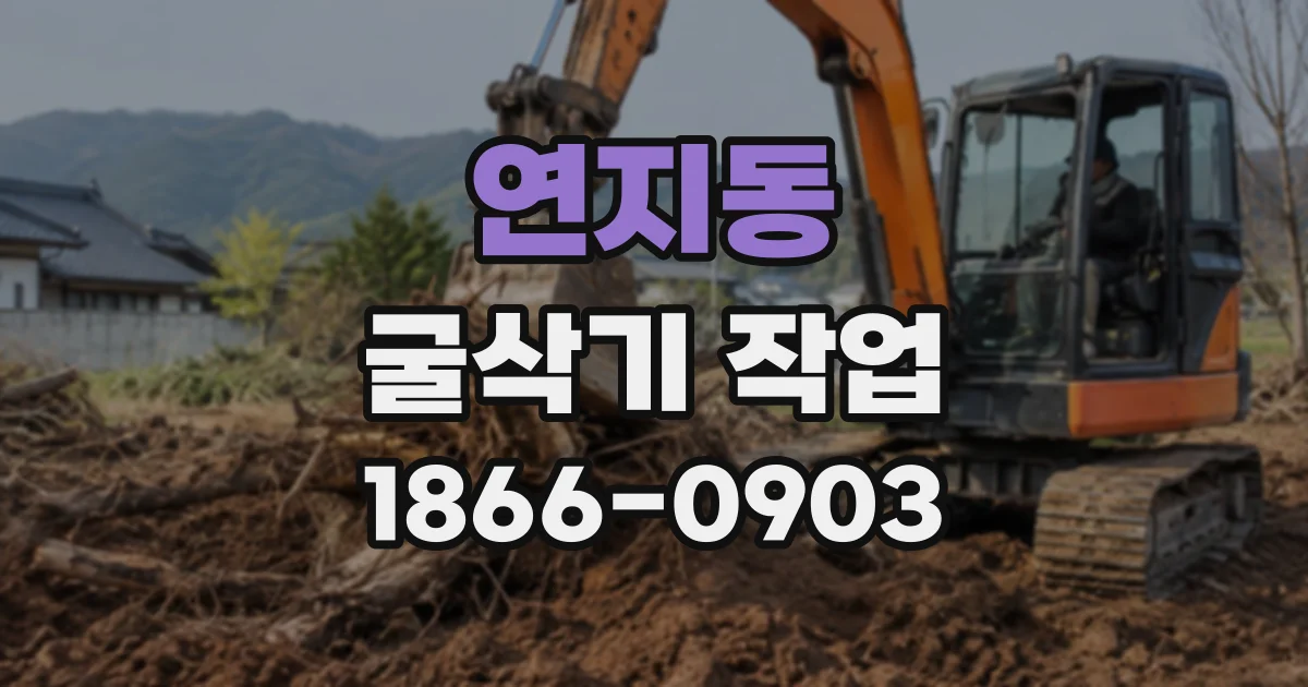 연지동 굴삭기작업