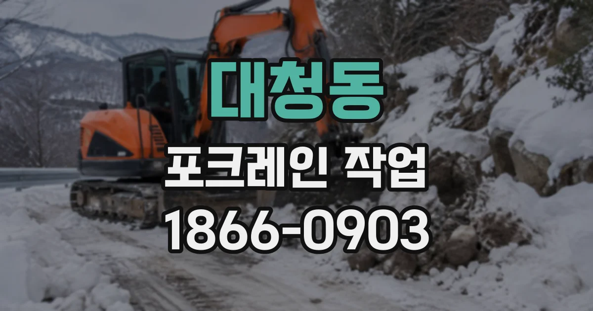 대청동 포크레인작업