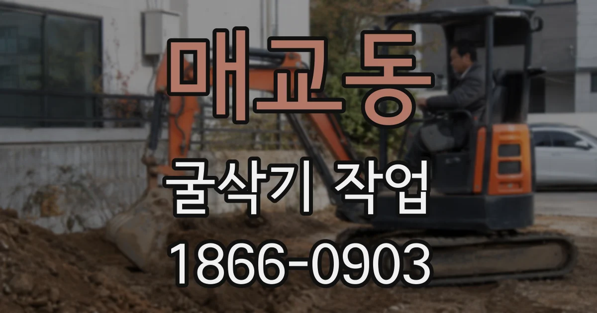 매교동 굴삭기 작업