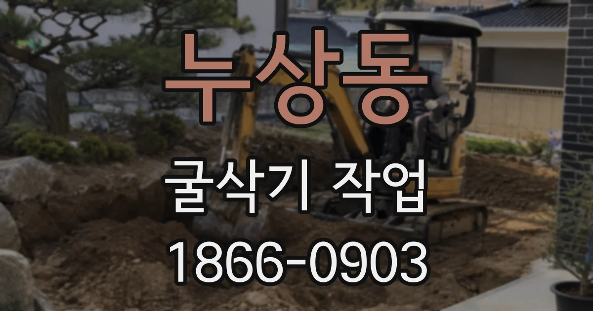 누상동 굴삭기 작업