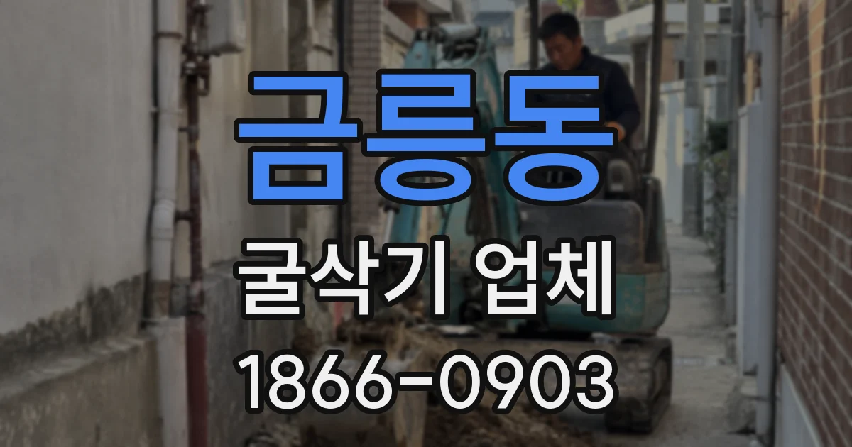 금릉동 굴삭기 업체