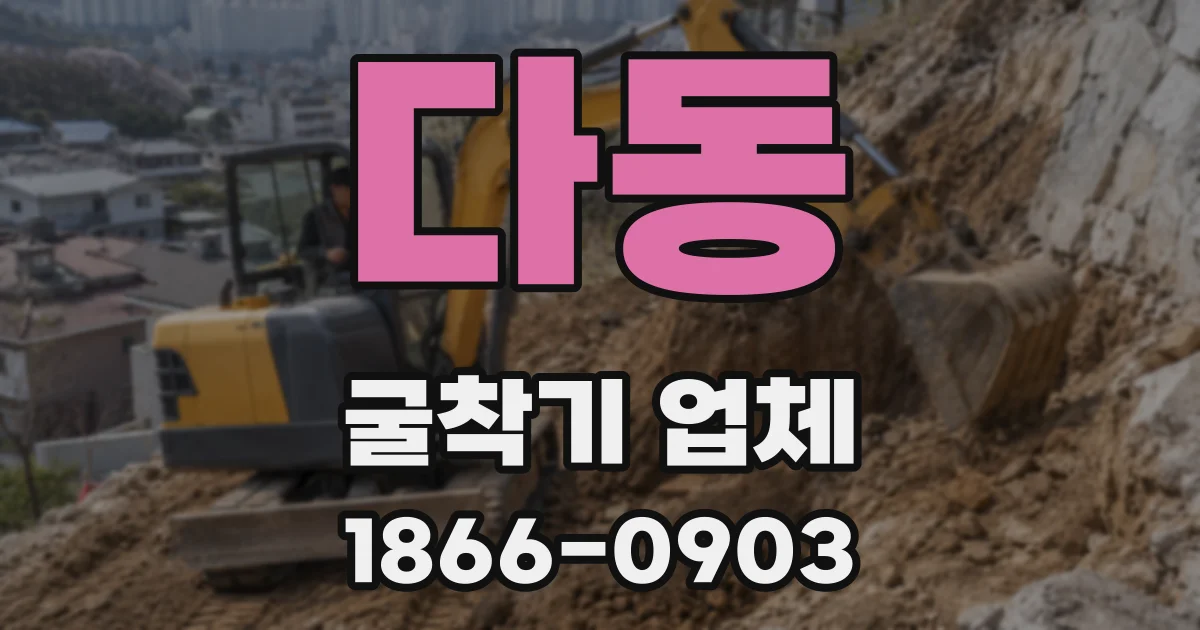 다동 굴착기 업체