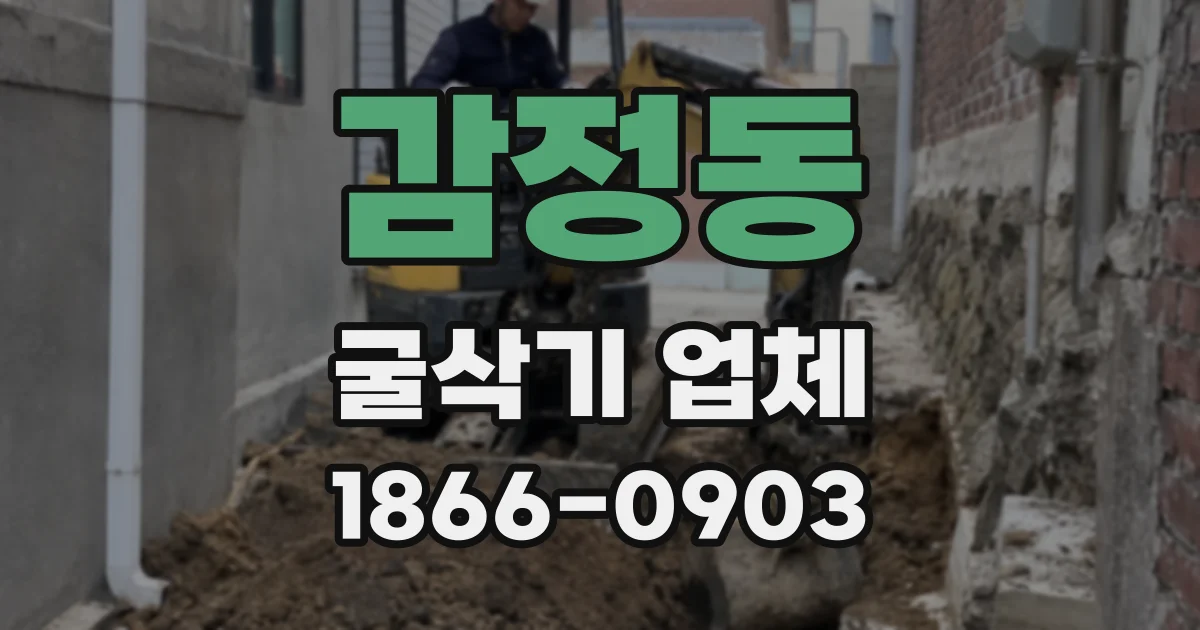 감정동 굴삭기 업체