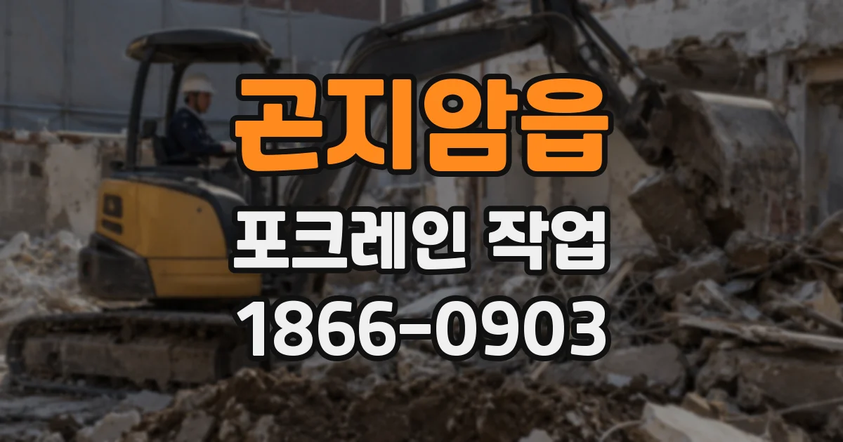 곤지암읍 포크레인 작업