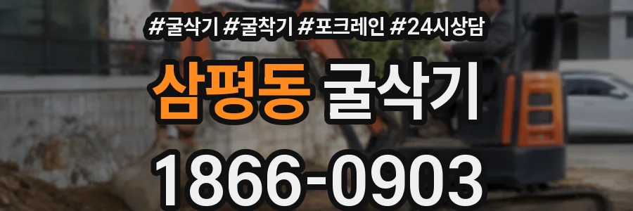 삼평동 굴삭기