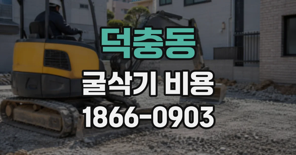 덕충동 굴삭기비용