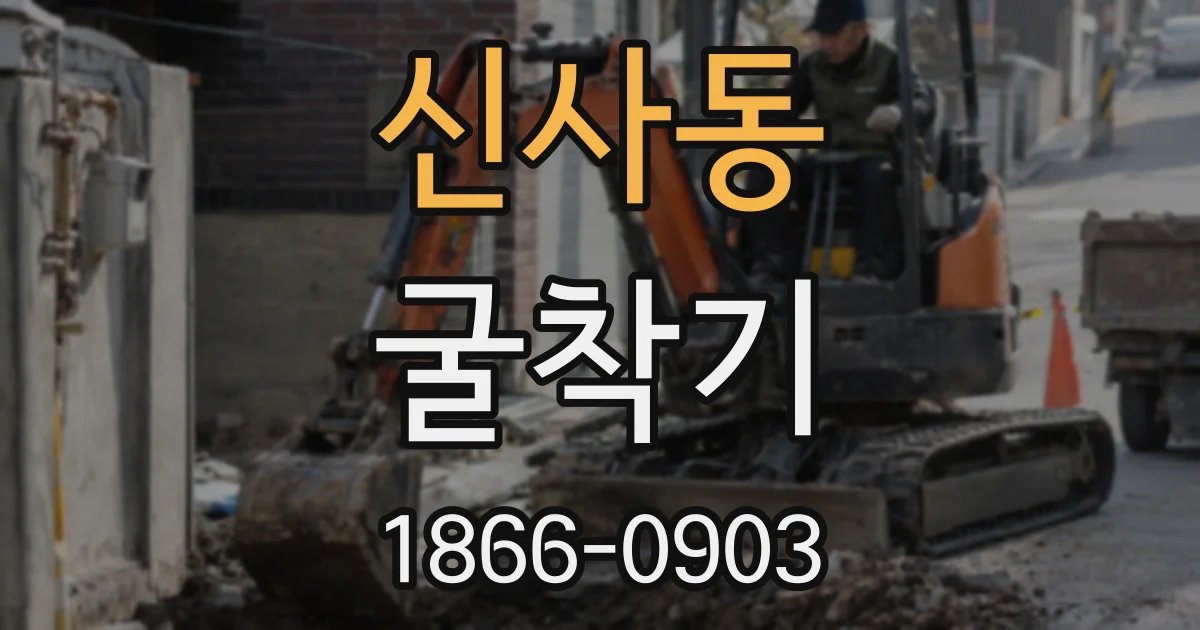 신사동 굴착기
