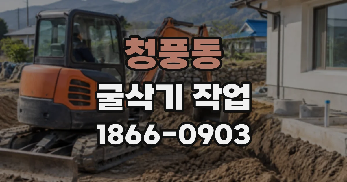 청풍동 굴삭기작업