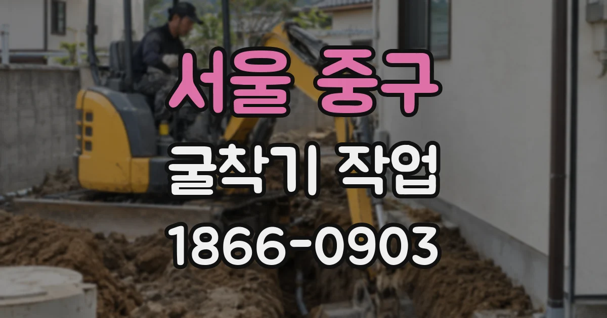 서울 중구 굴착기 작업