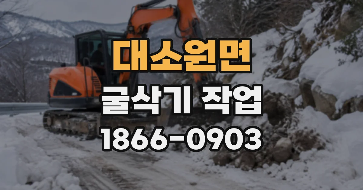 대소원면 굴삭기작업