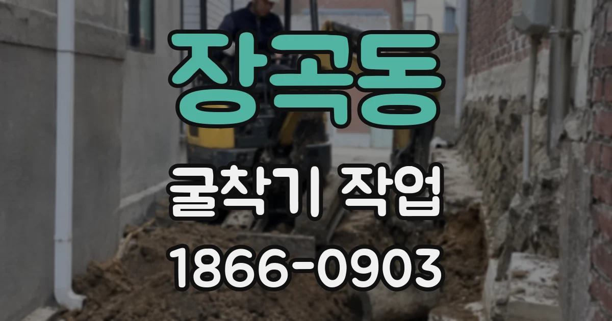 장곡동 굴착기 작업