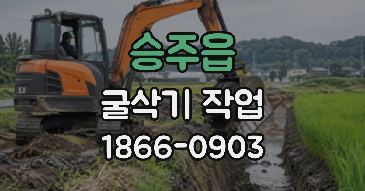 승주읍 굴삭기작업