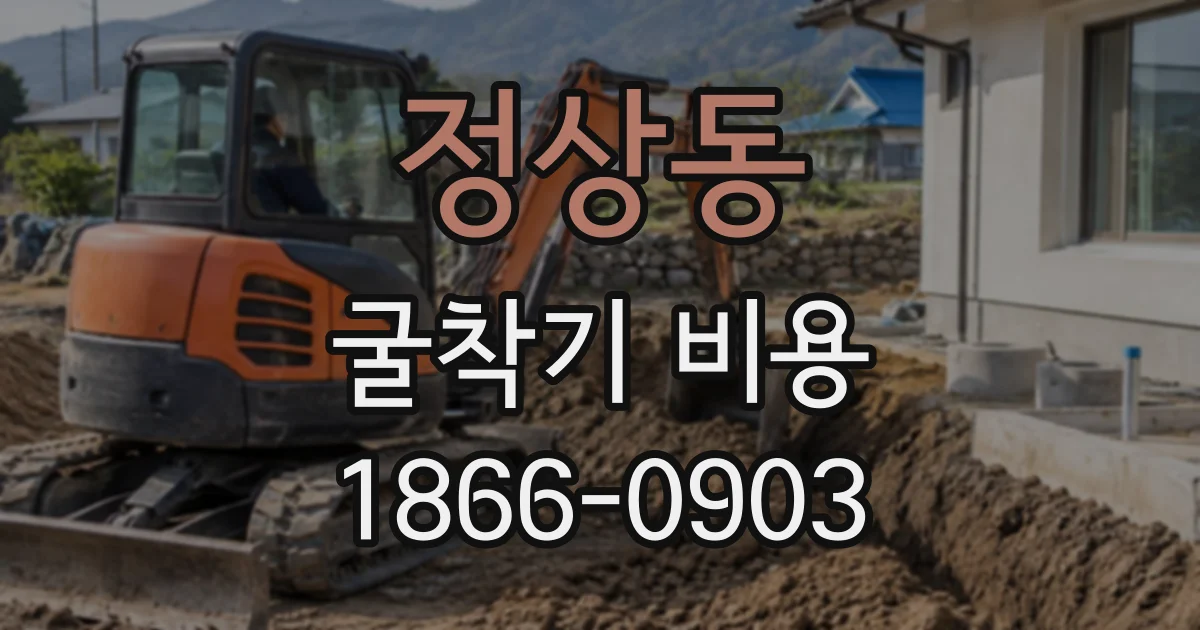 정상동 굴착기비용