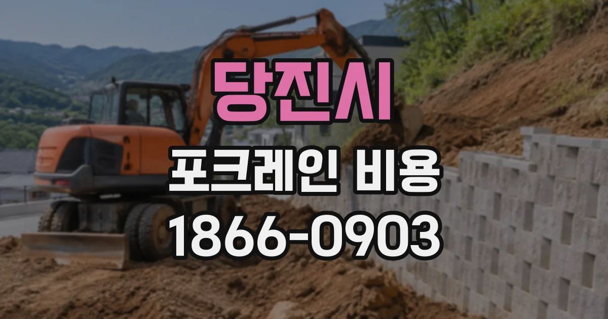 당진시 포크레인비용