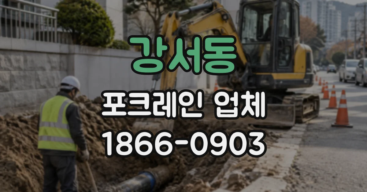 강서동 포크레인업체