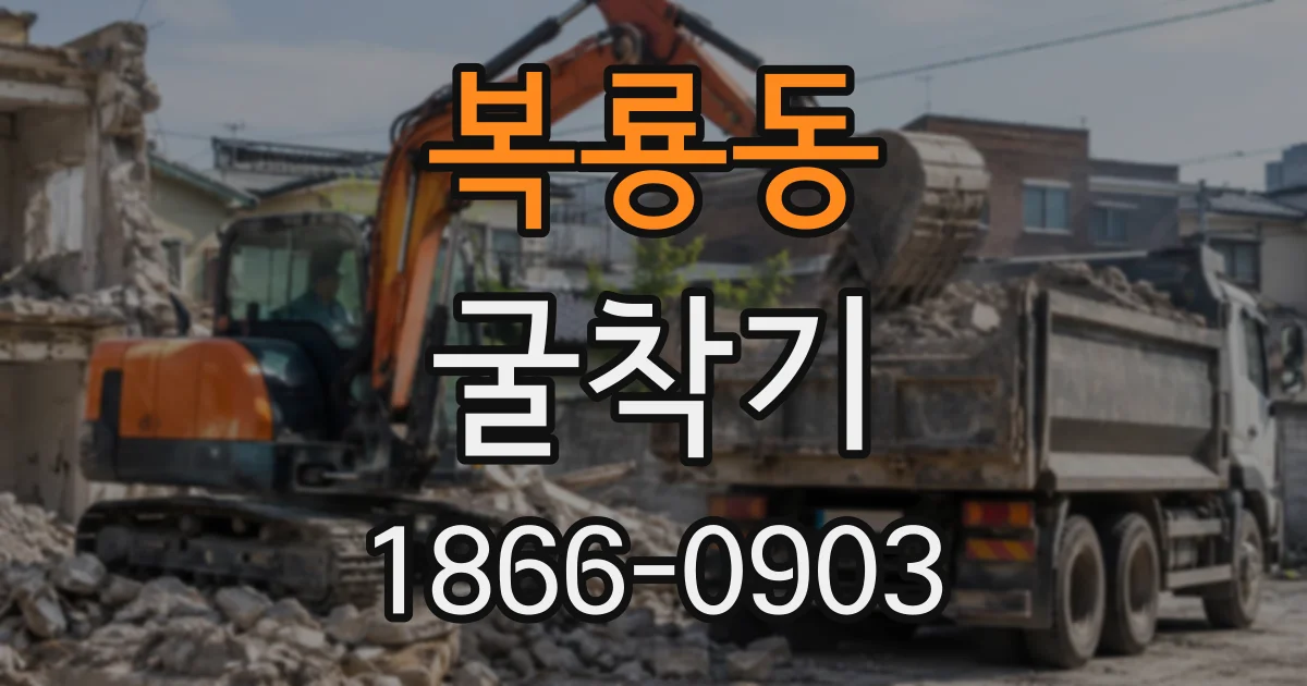 복룡동 굴착기