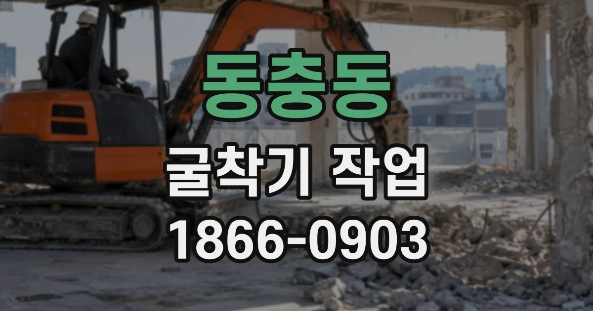 동충동 굴착기작업