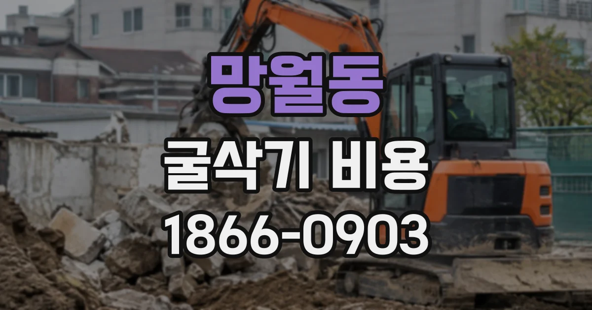 망월동 굴삭기비용