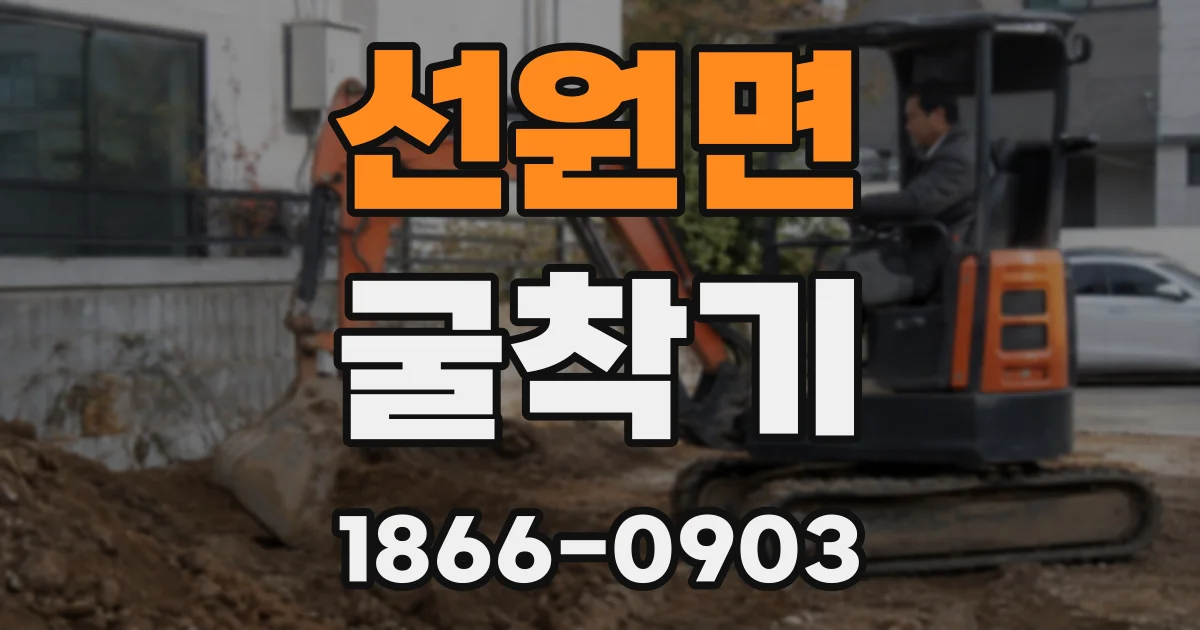 선원면 굴착기