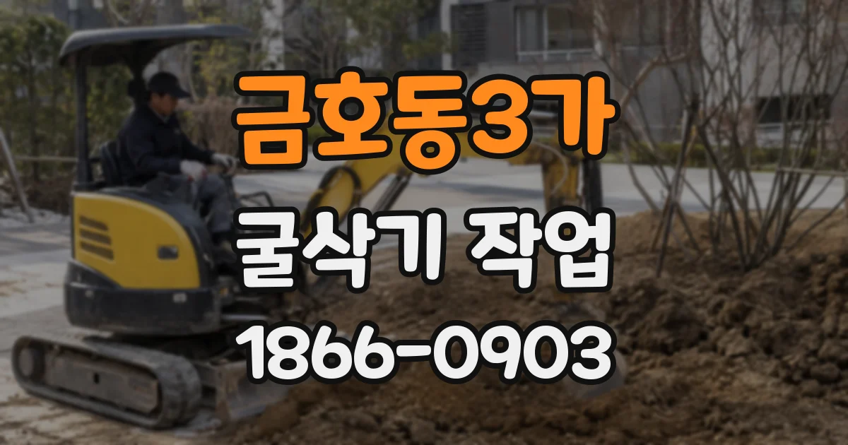 금호동3가 굴삭기 작업