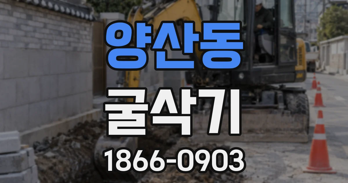 양산동 굴삭기