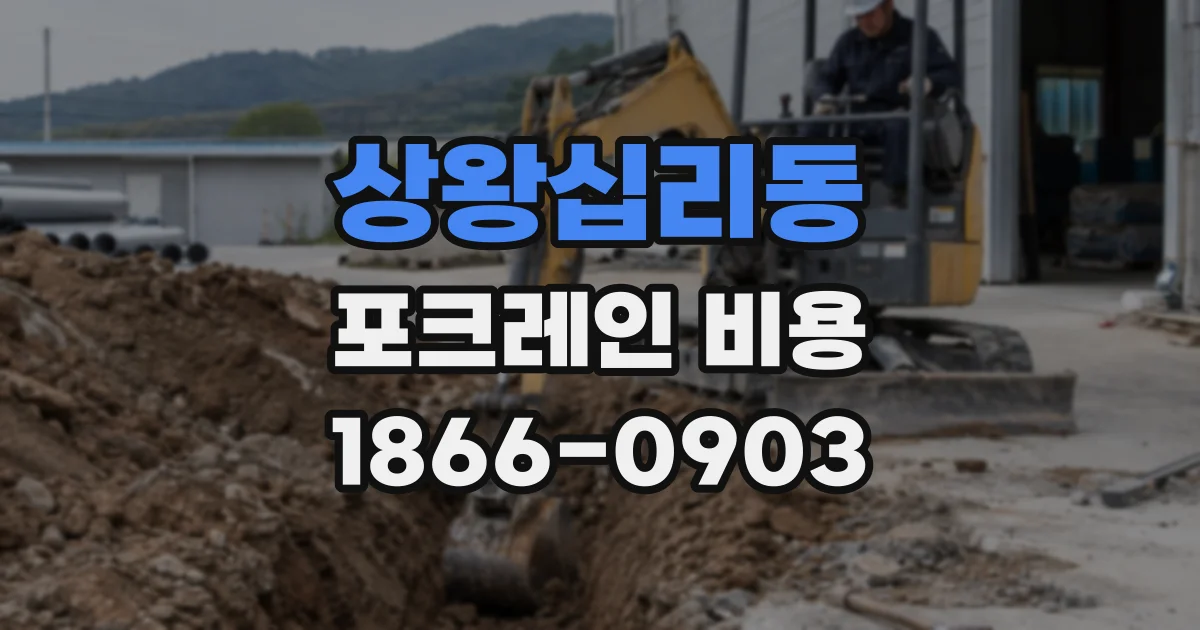 상왕십리동 포크레인 비용