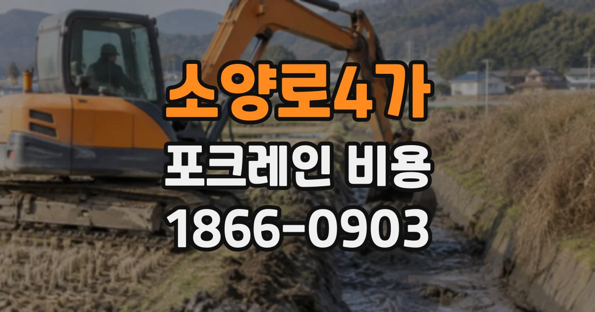 소양로4가 포크레인비용