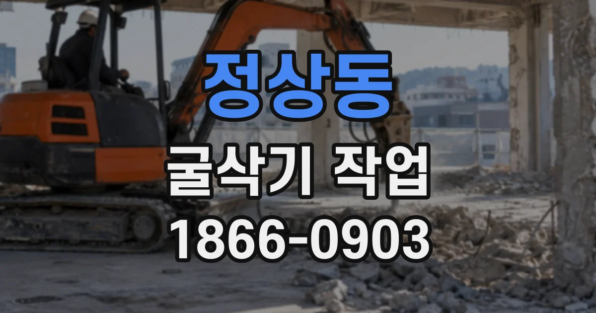 정상동 굴삭기작업