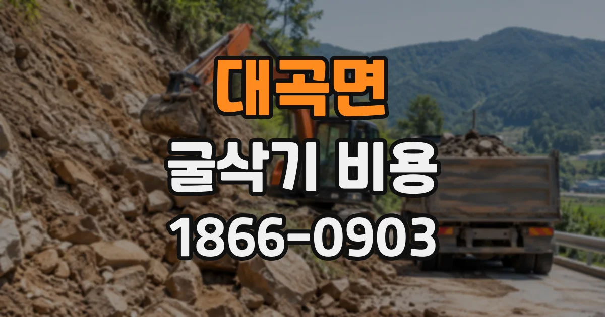 대곡면 굴삭기비용