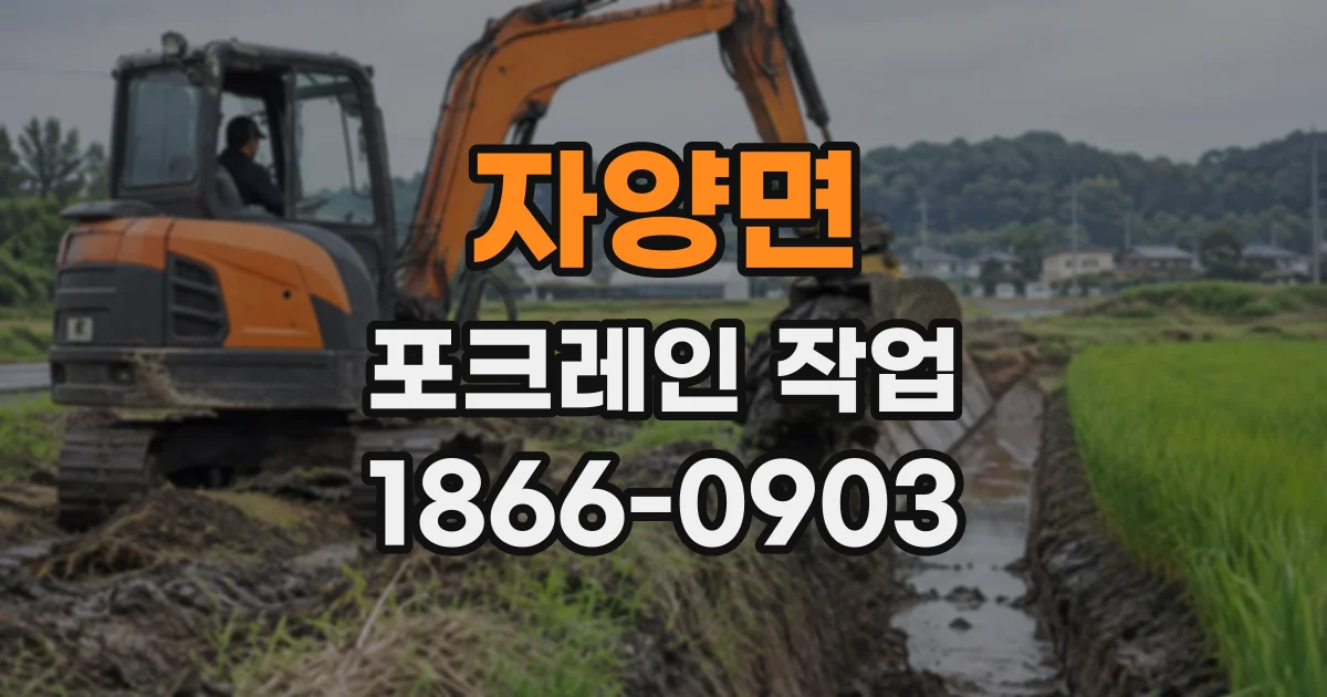 자양면 포크레인작업