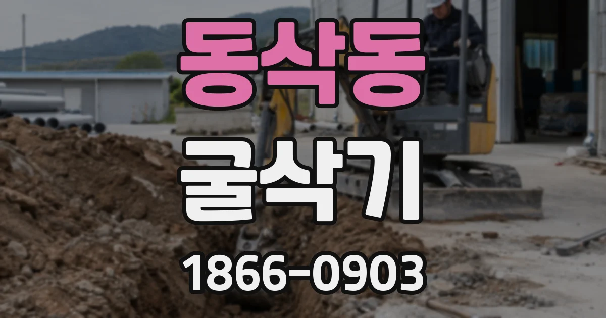 동삭동 굴삭기