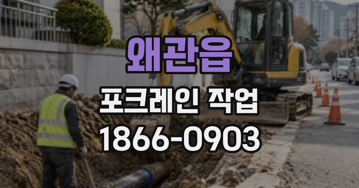 왜관읍 포크레인작업