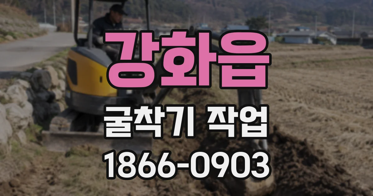 강화읍 굴착기 작업