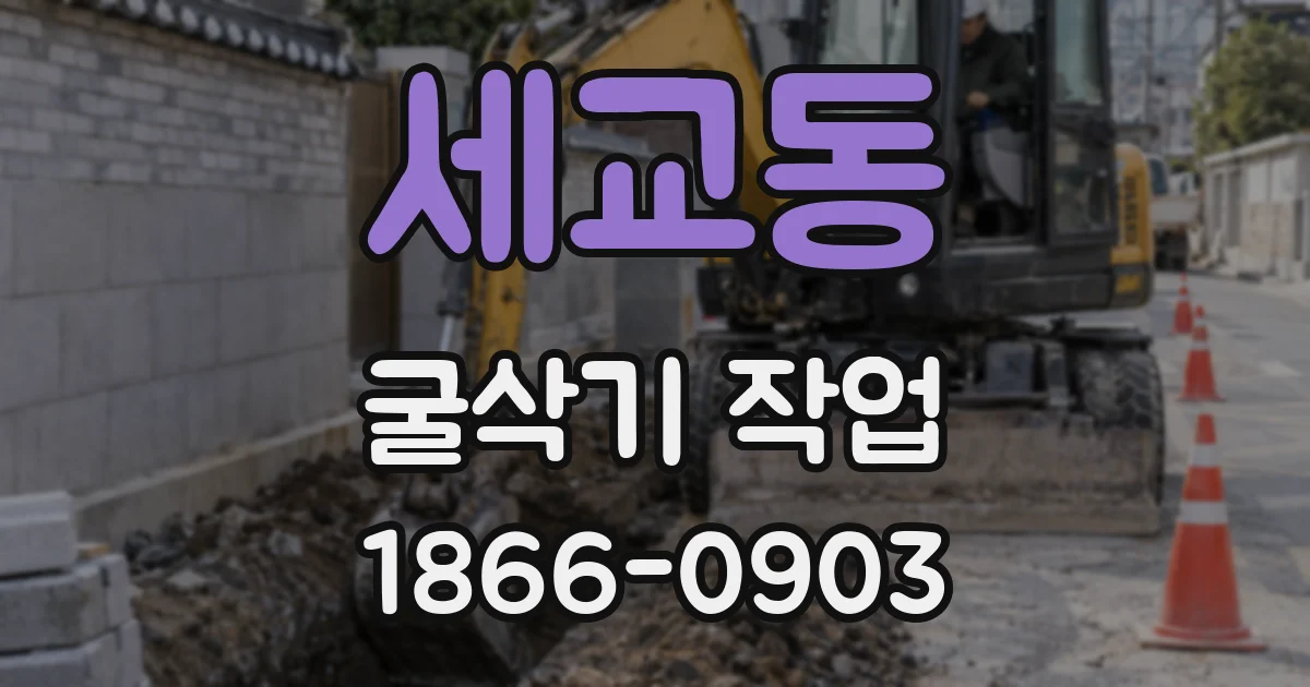 세교동 굴삭기 작업