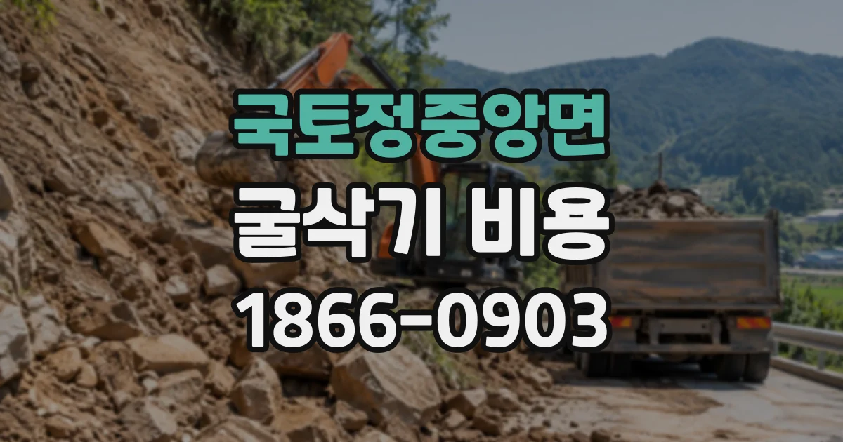 국토정중앙면 굴삭기비용